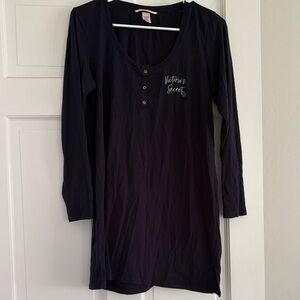 Victoria's Secret Navy Long Sleeve sleep shirt